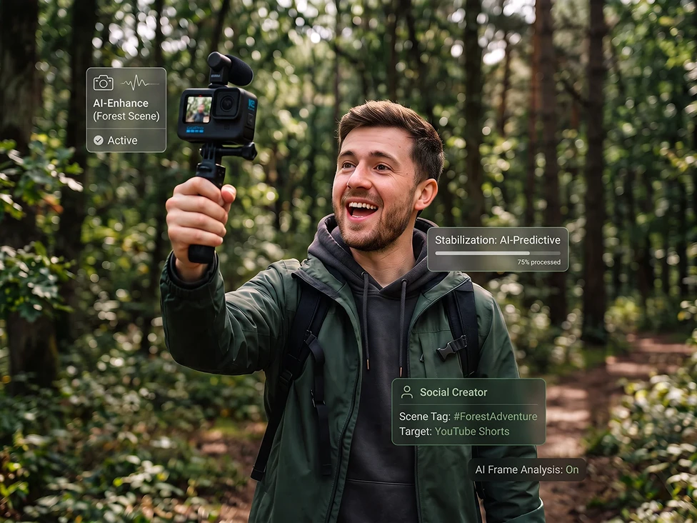 Social media-influencer, der skaber AI-genereret indhold