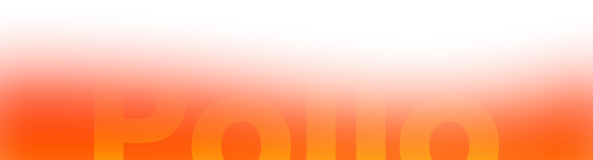 Pollo AI Wortmarke in einem orangefarbenen Farbverlauf