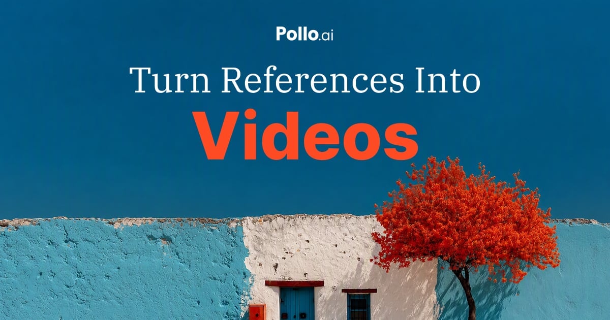 Screenshot of Pollo AI's Consistent Character Video Generator, Turn reference images or clips into videos with steady
